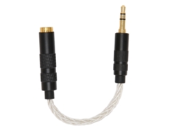 Cabo adaptador balanceado fêmea 4,4 mm para estéreo macho 3,5 mm, com conectores banhados a ouro CHABERLU
