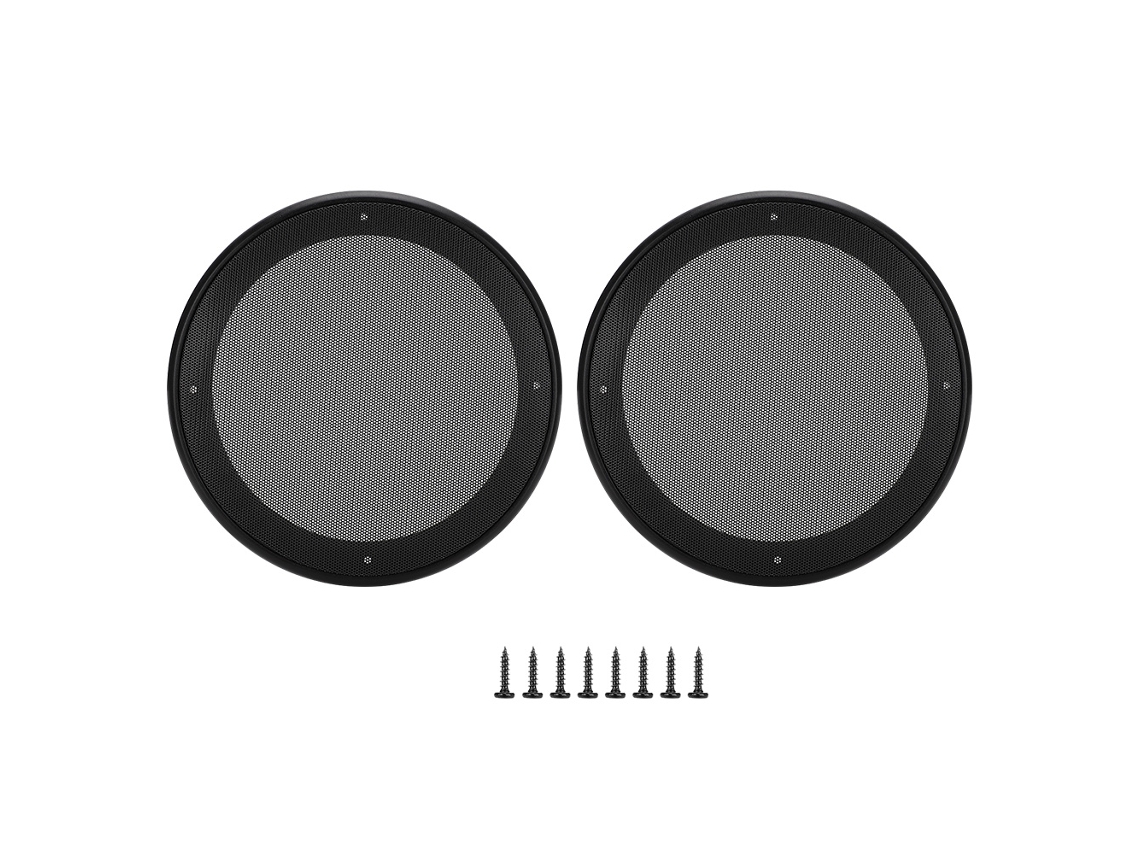 Aetheria 2 Capas de Malha Metálica Decorativas Protectoras para Alto falante 8 Polegadas Preto