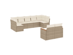 Garden Sofa Set, Garden Sofa Sets Vidaxl Bege Rattan / Vime (n/a)