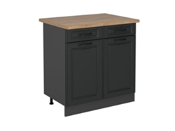 Móvel de cozinha R-Line, 80cm, PT Carvalho, Antracite campo, Antracite VICCO