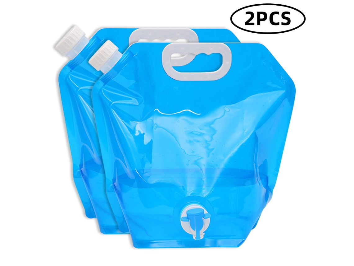 Sacola De Água Plegável 2 Peças 10l Camping Outdoor