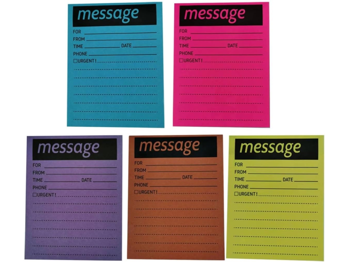 Autocolantes De Notas Coloridas 5 Cadernetas Em Papel Para Mensagens