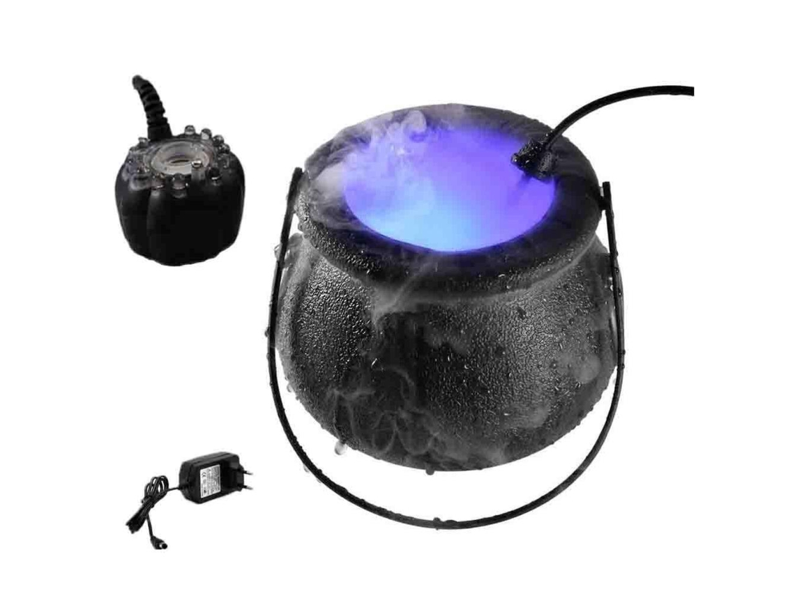 Mali caldeirão de Bruxa Halloween com 12 Luzes Led Mudança de Cor Decorativo para Festas e Varanda