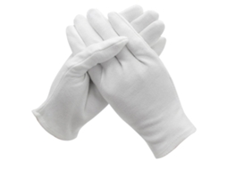 Luvas De Trabalho Leves Em Algodão Branco, Pacote Com 12 Pares.