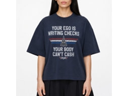 Rockinstone Top Gun Movie Ego Check Navy Adult T-shirt Size:xl