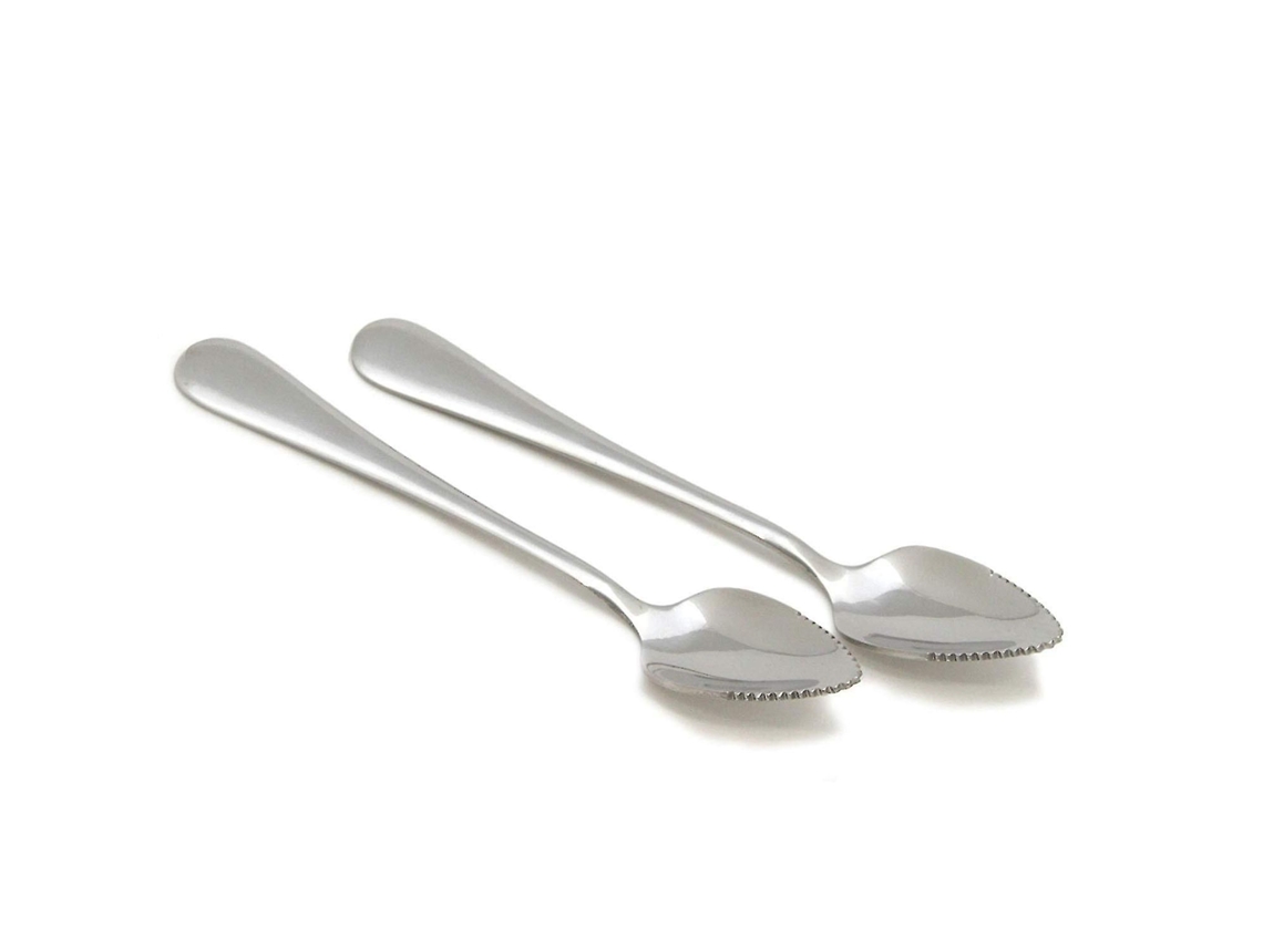 Colher Para Toranja, Pacote Com 2, 17,8 Cm, Prata