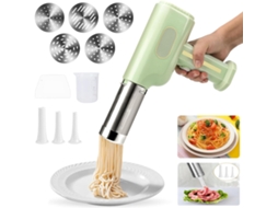 Máquina De Massas Elétrica Portátil,com 5 Formas, Recarregável Via Usb-c, Faça A Sua Própria Ramen, Enchidor De Salsichas Verde Hexinyigjly
