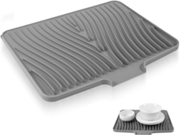 Tapete De Silicone Para Pia Topbathy Escorredor Grande Antiderrapante Secagem Rápida, Bancada E Cozinha 40, 6x 33cm