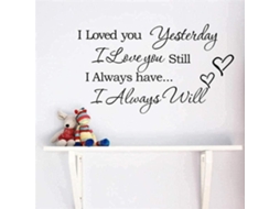 Papel de Parede Mural "Ontem Eu Ainda Te Amo", Adesivos de Parede Aconchegantes, Decoração para Quarto Infantil, Adesivos de Parede DIY, Mural de Vinil 51 x 29 cm