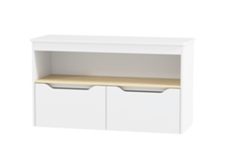 Prateleira Infantil Com 2 Gavetas E Compartimento, 80x30x45cm, Branco