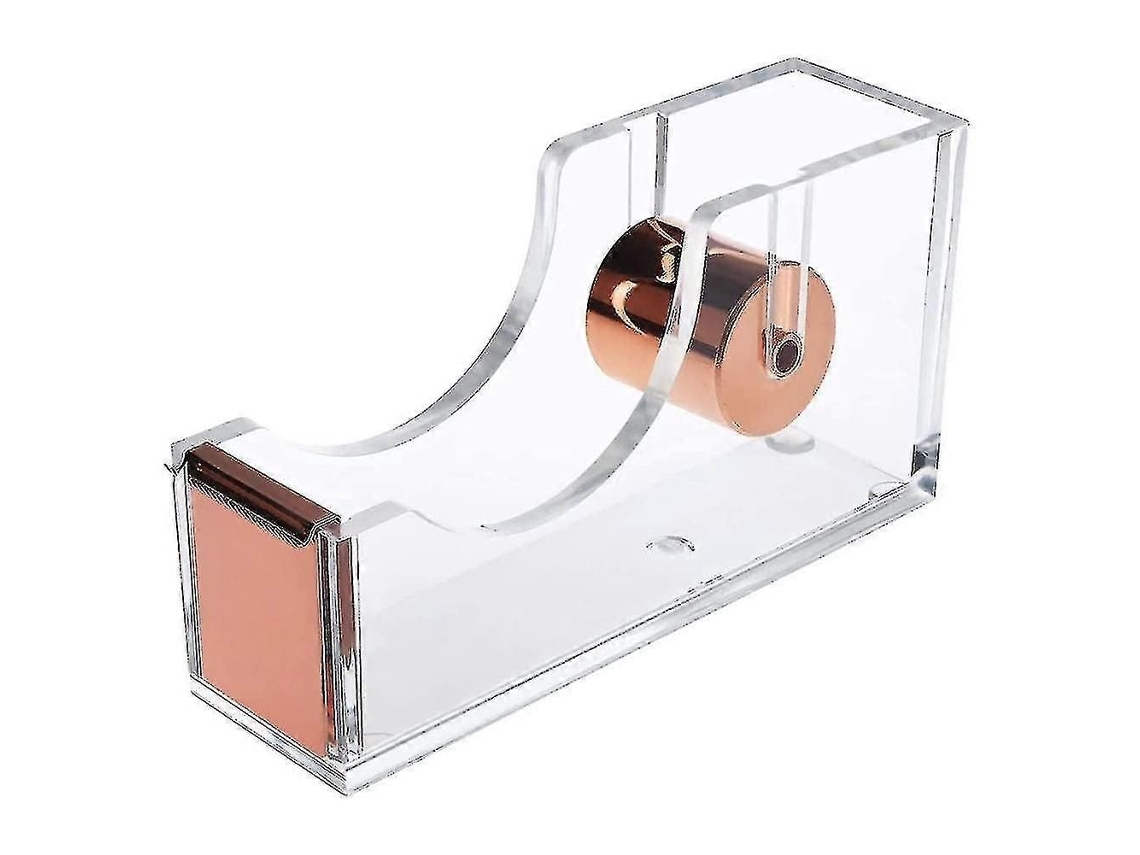 Dispensador de Fita Adesiva, Dispensador de Fita Adesiva de Mesa em Acrílico Transparente para Escola, Casa e Escritório GOKOCO