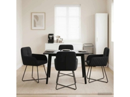 Vidaxl Cadeiras De Jantar 4 Unid. Veludo Preto 59 X 56,5 X 86 Cm