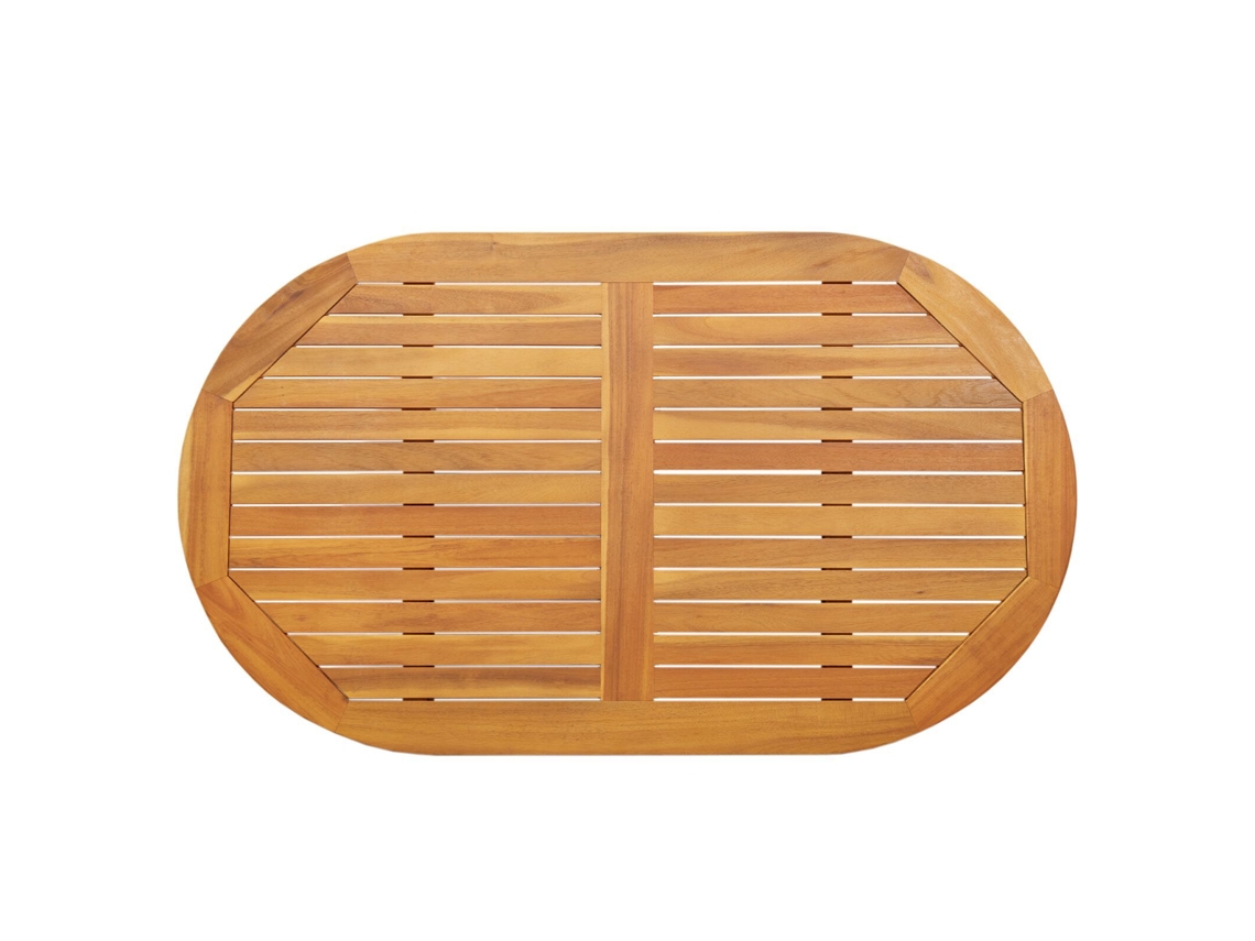 Conjunto 1 Tampo De Mesa Vidaxl Castanho Madeira De Acácia Maciça (120 X 70 X 2 Cm)