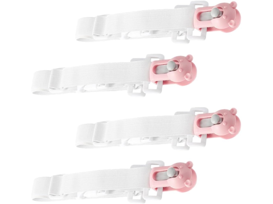 Capa De Edredom Ajustável Beaupretty Com Prendedores, 4 Peças Em Plástico E Nylon Resistentes Para Cama Infantil, Ideal