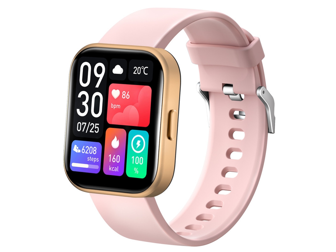 Smartwatch YIZHOOD Te706 Tea Curva 3D de 2.0 Polegadas Bateria com Duração de 60 Dias em Espera 100 Modos Rosa