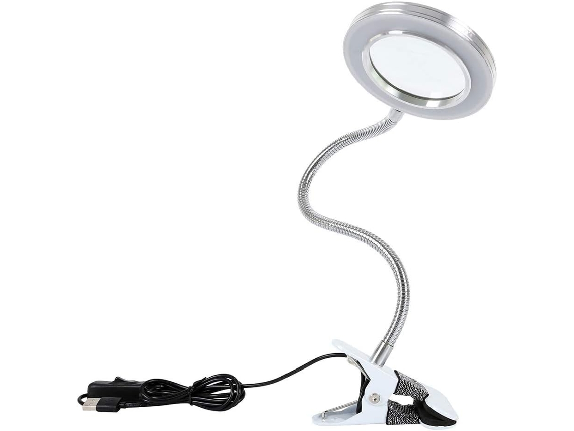 Lupa 8x, Lâmpada De Beleza Para Unhas, Luminária De Mesa E Escrivaninha Led Com Luz Circular Presilha Giratória 360°