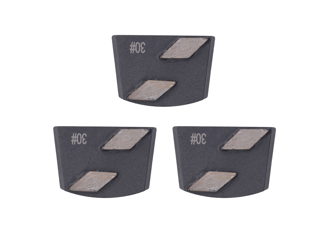 3 Blocos De Esmerilado Diamante Com 2 Lâminas, Bloco De Polimento 30 Grit Para Pisos De Concreto E Cimento