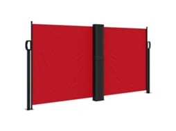 Retractable Side Awning, Retractable Side Awnings Vidaxl Vermelho Poliéster (120 X 1200 Cm)