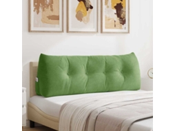 Vidaxl Travesseiro Para Costas Verde Claro 140 X 24 X 50 Cm Veludo
