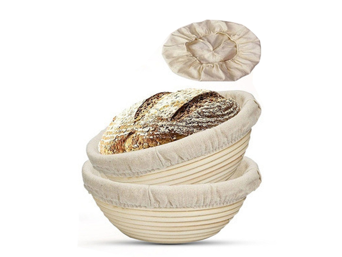 Cesto Banneton Para Pão Artesanal, Em Linho, Com Forro De Linho, Para Massa Madre, Fermentação Natural E Padaria Doméstica