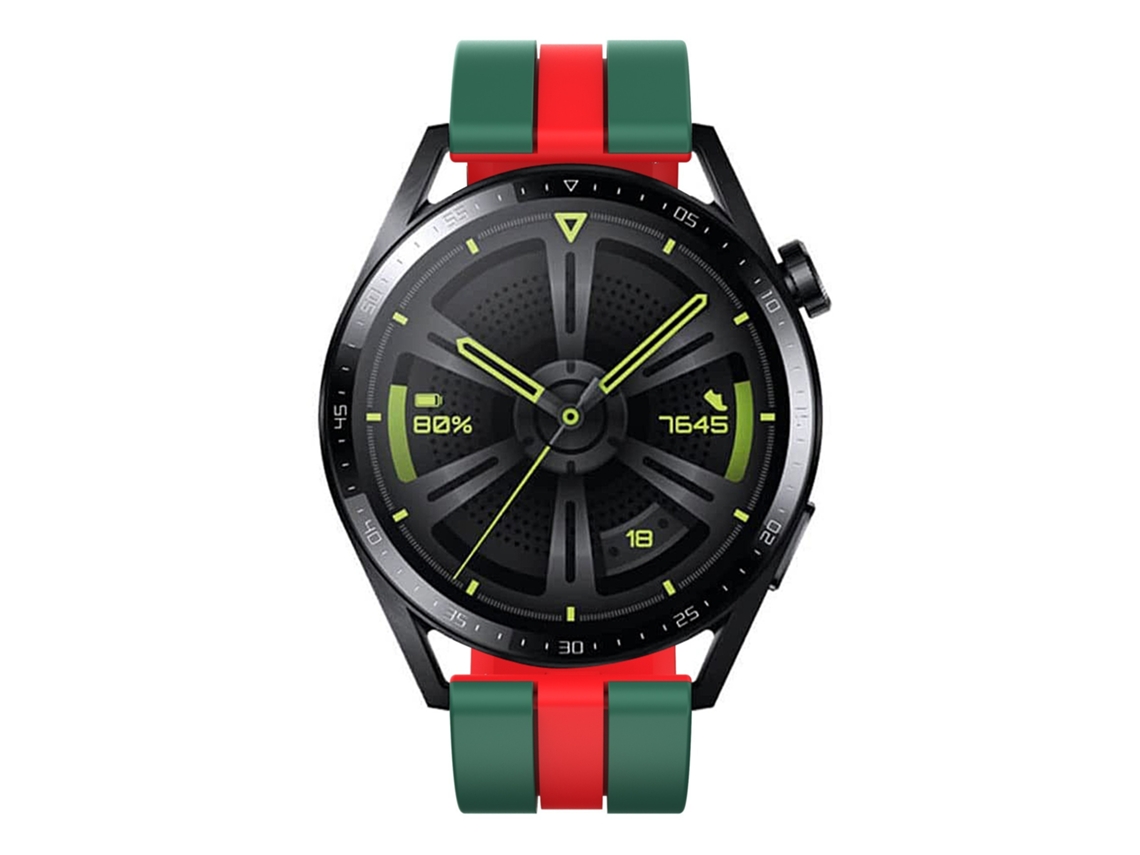 Pulseira de Silicone Universal para Huawei Watch Gt4/gt3 e Samsung Galaxy Watch7 20mm/22mm Duas Cores Listrada CHABERLU