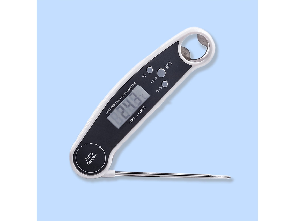 Termómetro Digital De Alimentos Plegable - Blanco, Acero Inoxidable 304, Impermeable, Para Cocina Doméstica