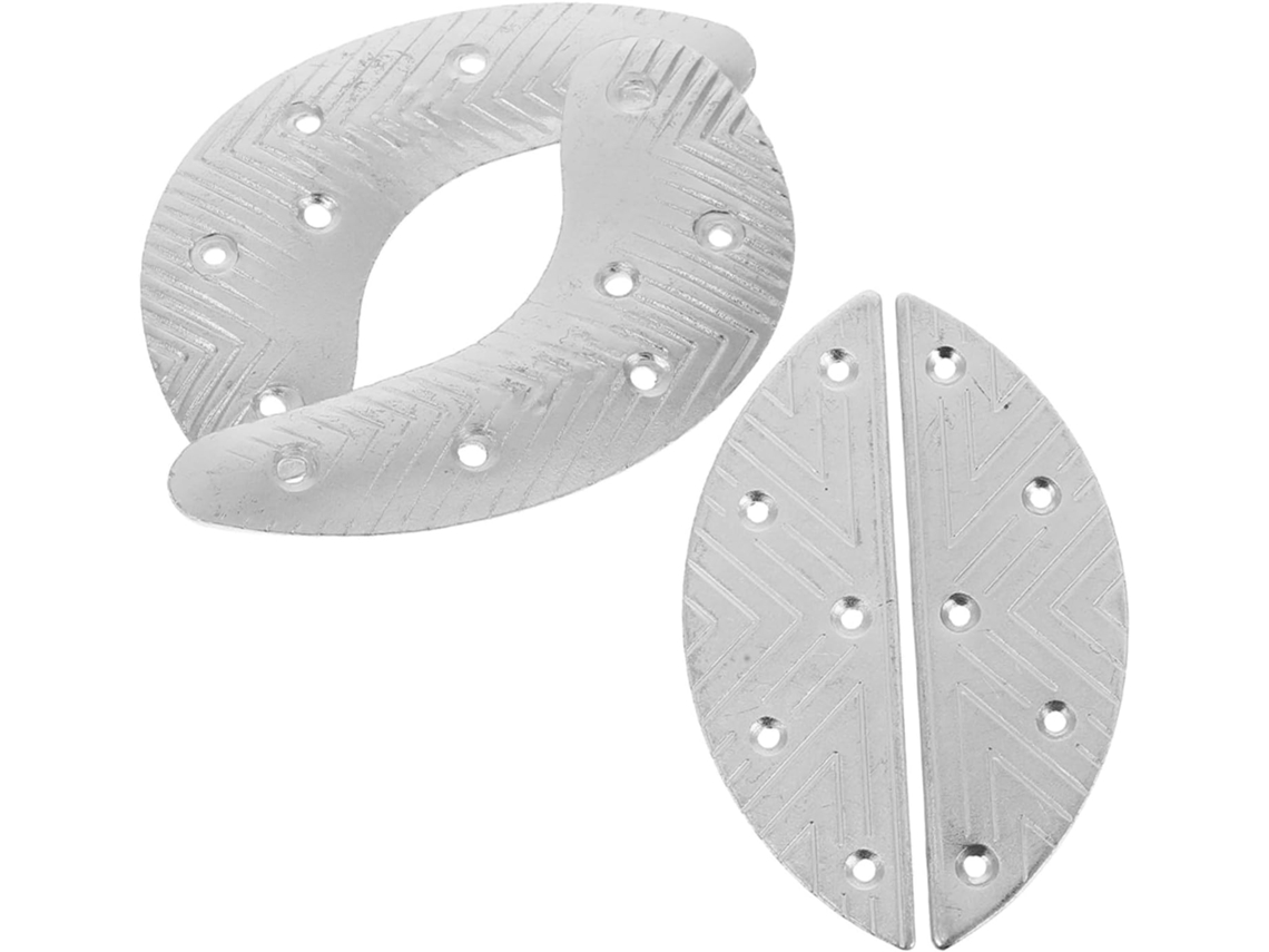Kit Com 2 Pares De Placas Metal Para Calcanhar Sapatos, Almofada Antiderrapante Para Reparo, Oferecendo Proteção E