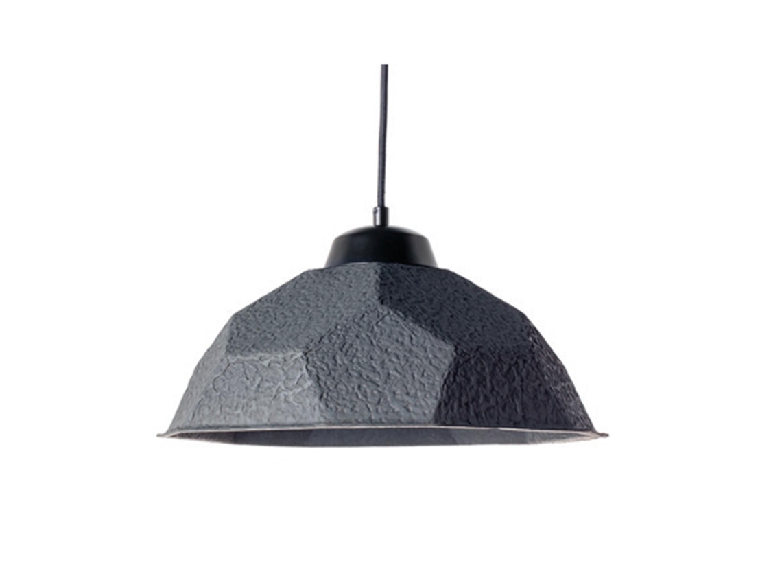 Candeeiro Suspenso Ovo Em Cartão Reciclado Preto, Casquilho E27, Máx. 40 W, Cabo Ajustável, Design Ecológico