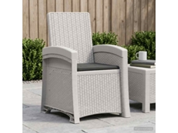 Vidaxl Cadeira De Jardim Reclinável Com Aparência De Rattan Pp