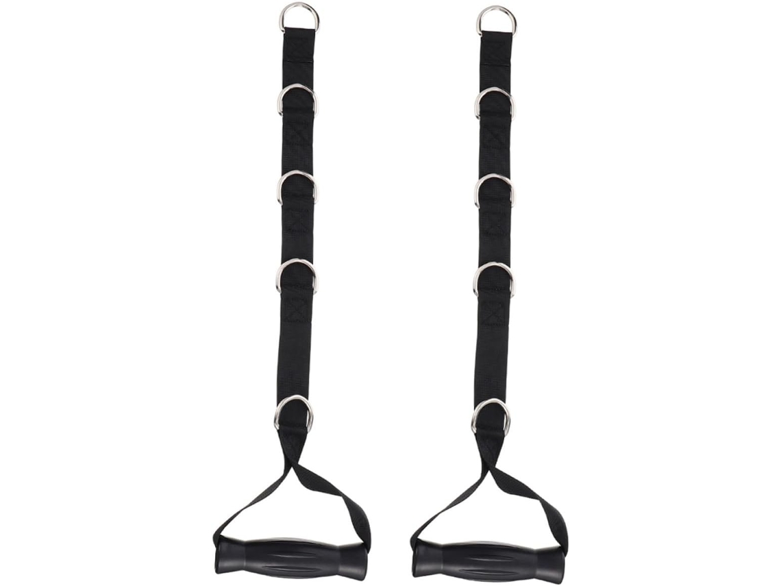 Garneck Conjunto De 2-faixas Elásticas Resistência Com Alças Para Treinamento Força, Ajustável, Feitas Abs