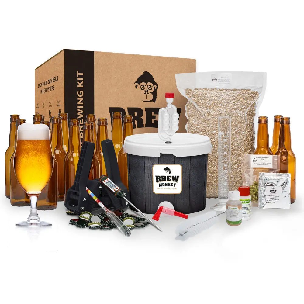 Kit Para Fabrico De Cerveja Prémio Cerveja Loira 5 Litros Brew Monkey®