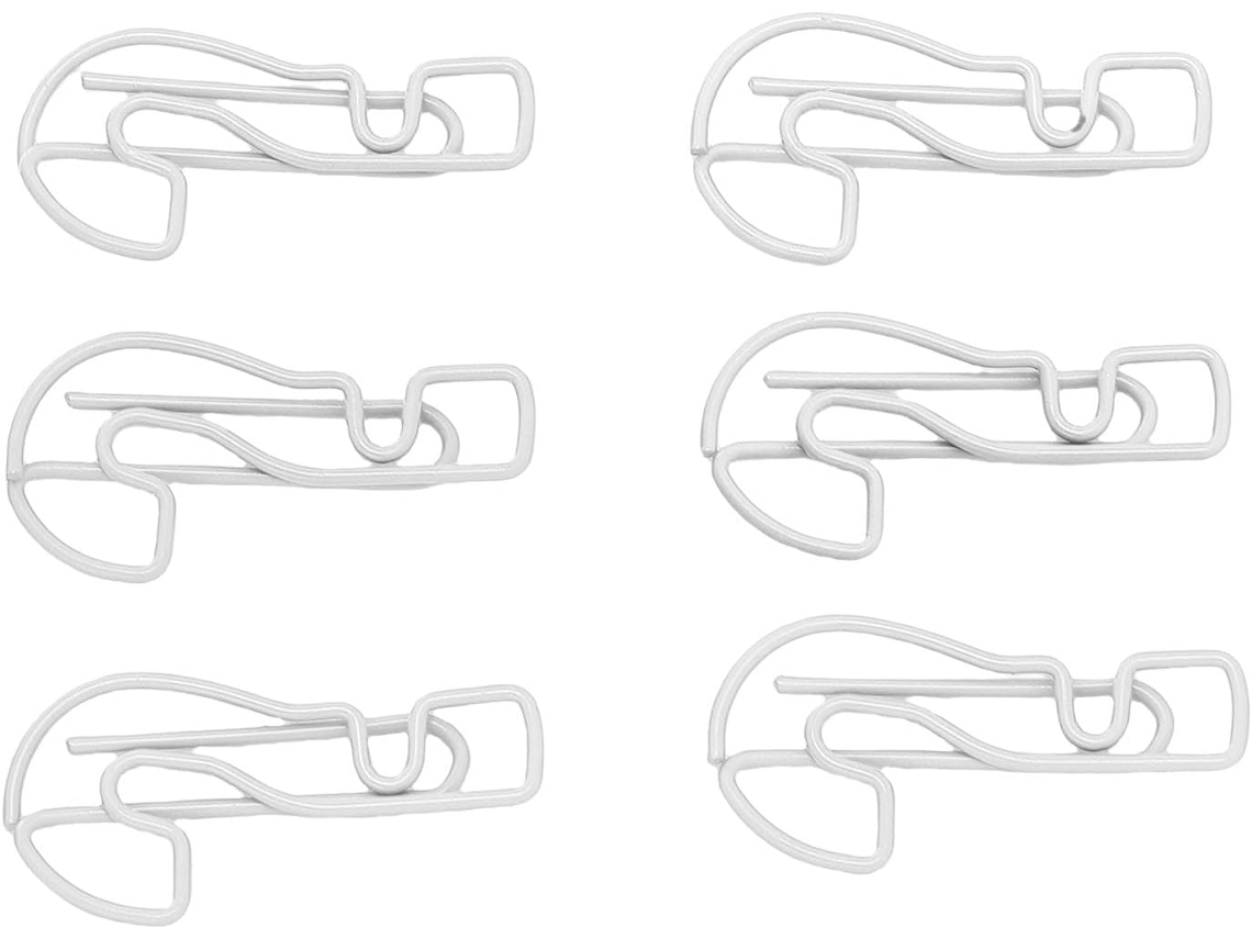Conjunto de 100 clipes de papel em formato de ponto de interrogação, clipes de ferro resistentes para organizar papéis, Com Caixa