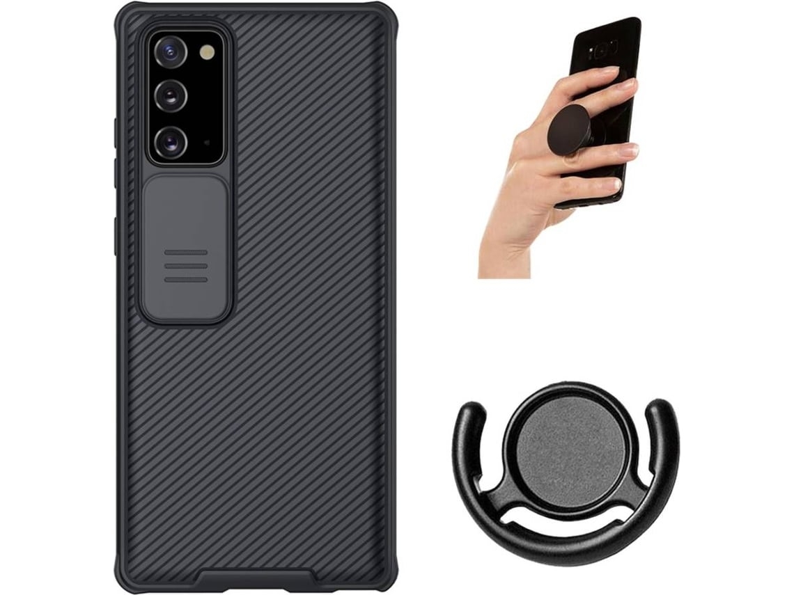 Capa Popsocket Note Camshield Para Samsung Yemaesre Preto