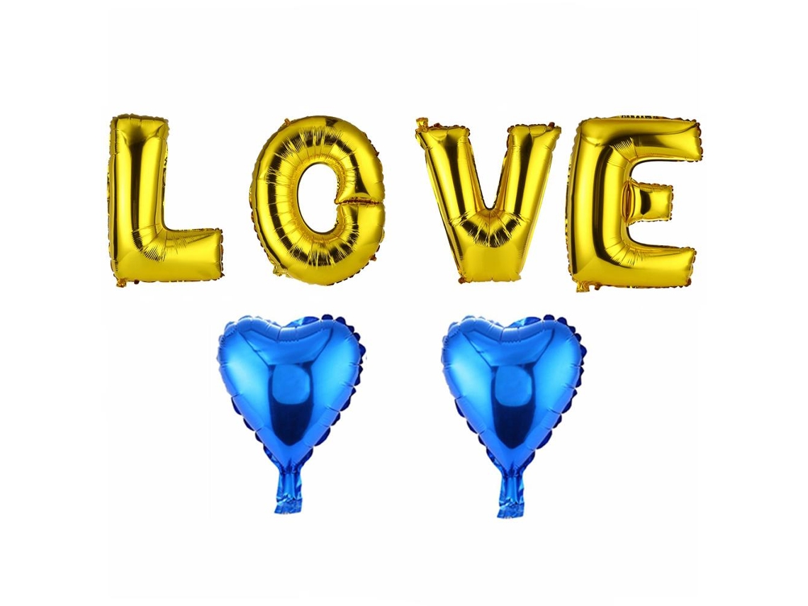 Balão De Fita Letra Amor Conjunto Decoração Festas Casamentos Aniversários