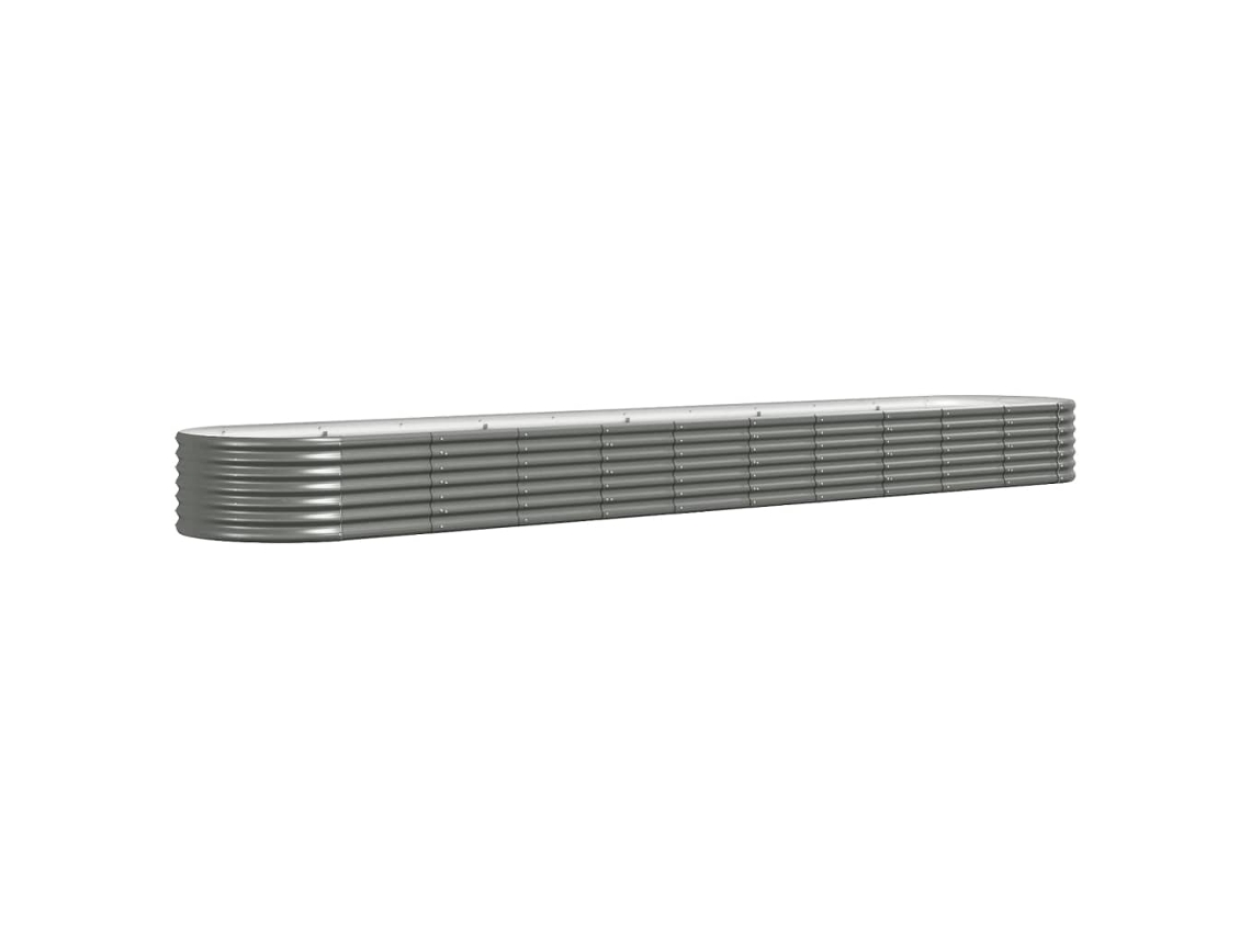 Garden Raised Bed, Garden Raised Beds Vidaxl Cinzeto Aço (440 X 80 X 36 Cm)