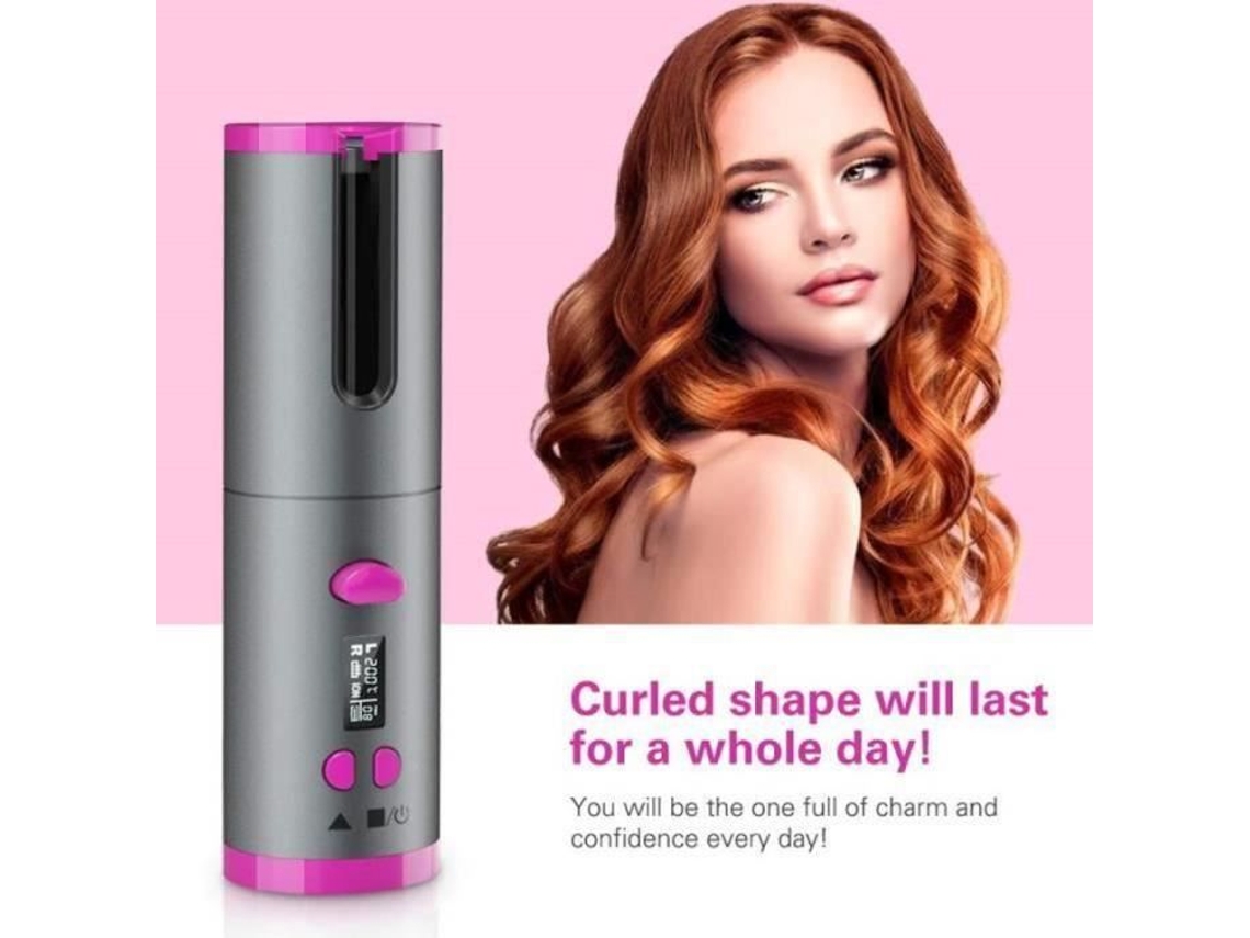ZF24723-Cordless automático modelador de cabelo sem fio curling ferro usb recarregável modeladores de cabelo ondas varinha curling ferro portátil coif