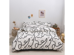 2026 conjunto de Cama 4 Piezas Estilo Simples de Algodón Suave Acolchado Transpirable para o Lar