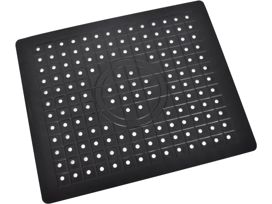 Tapete para pia com furos de drenagem (preto)