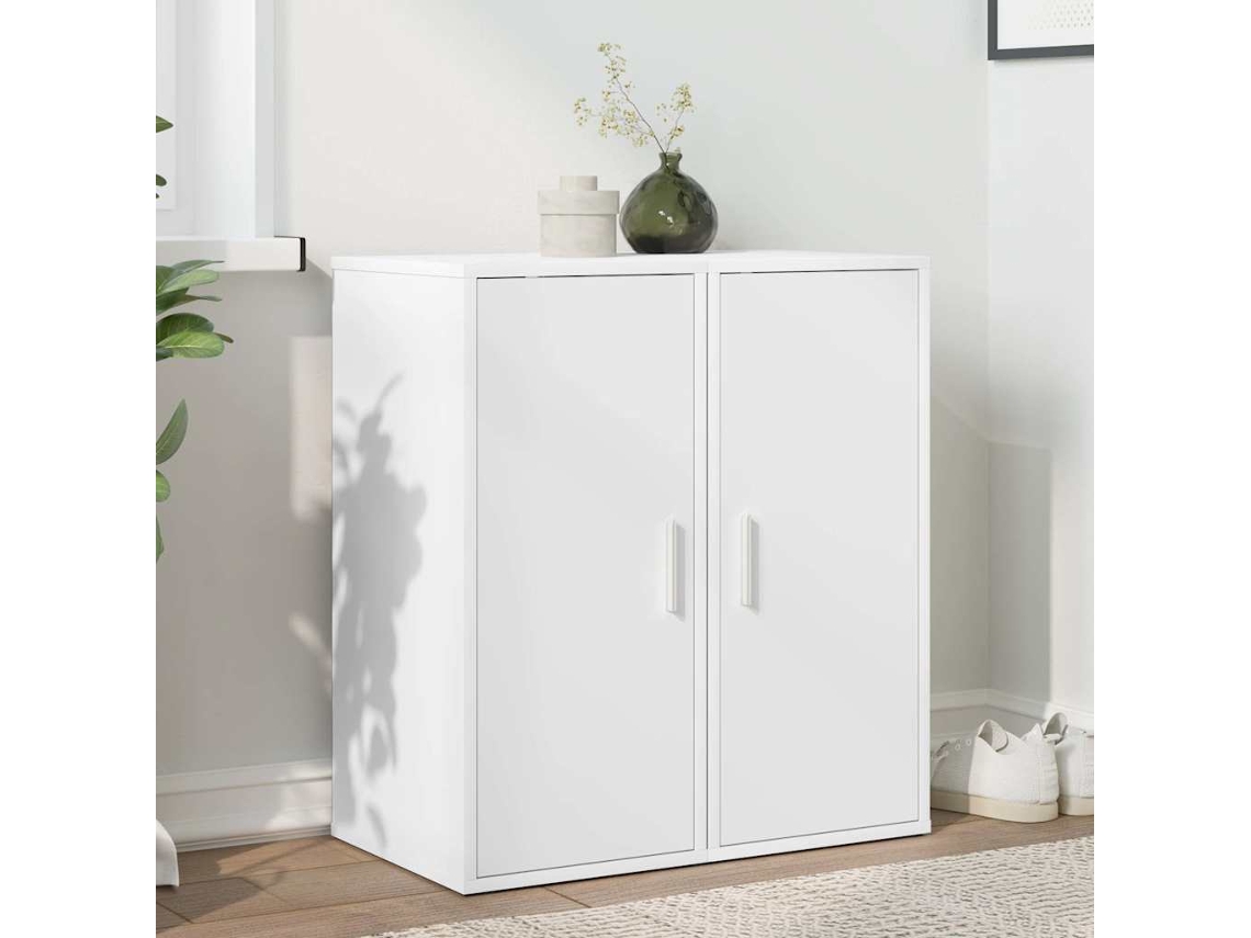 Vidaxl Sapateiras 2 Pcs 32x35x70 Cm Contraplacado Branco