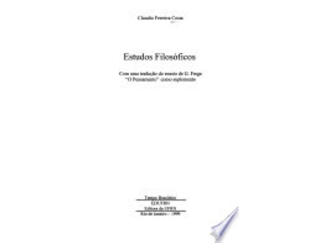 Livro ESTUDOS FILOSOFICOS de COSTA, CLAUDIO FERREIRA (Português do Brasil)