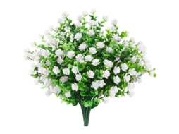 Arranjo de Flores Artificiais para Decoração de Exteriores, Resistente a Uv, Plantas Artificiais de Plástico Que Não Desbotam AQUAFORGE