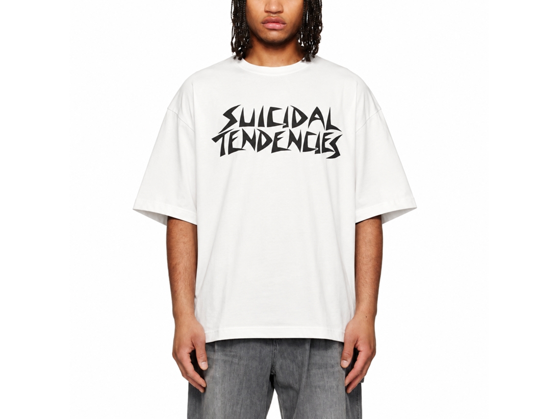 Suicidal Tendencies X Dogtown T-shirt 1 Logo White Unisex Adults Size:l