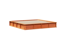 Conjunto 1 Estrutura Da Cama Vidaxl Castanho Madeira De Pinho Maciça (200 X 200 Cm)
