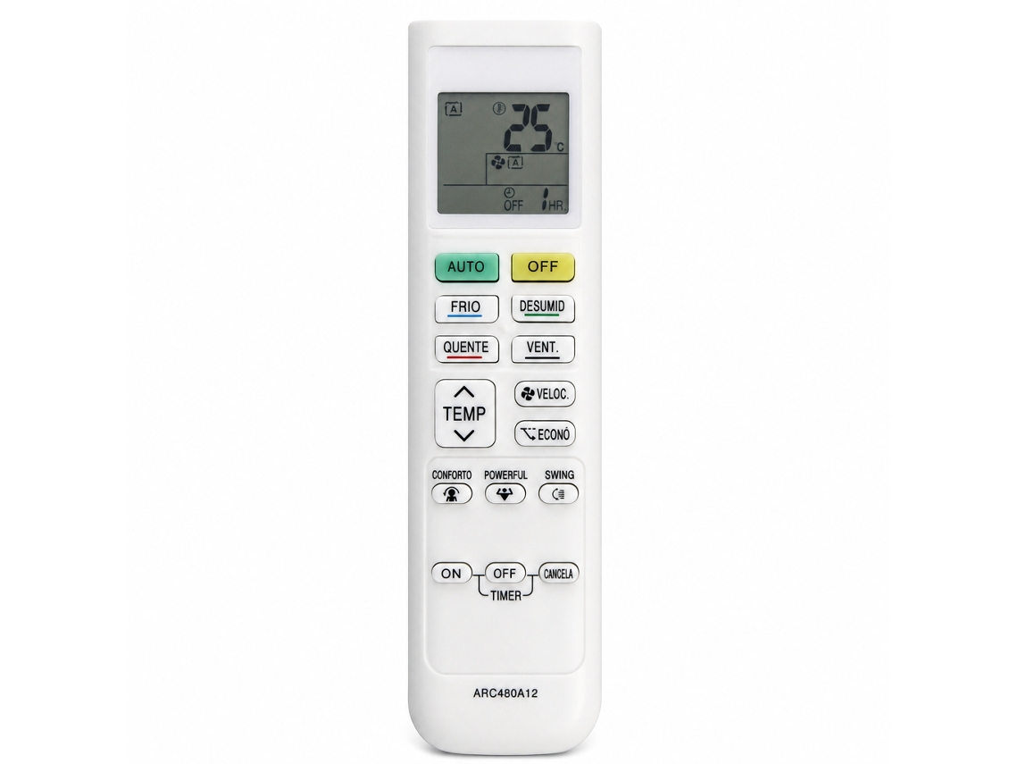 Comando Remoto Para Ar Condicionado Compatível Com Daikin Arc480a12