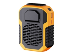 Ventilador Portátil Usb Recarregável com 3 Velocidades Clip Cinto Suspenso Pescoço Laranja