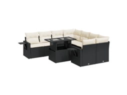 Garden Sofa Set, Garden Sofa Sets Vidaxl Preto Rattan / Vime (n/a)