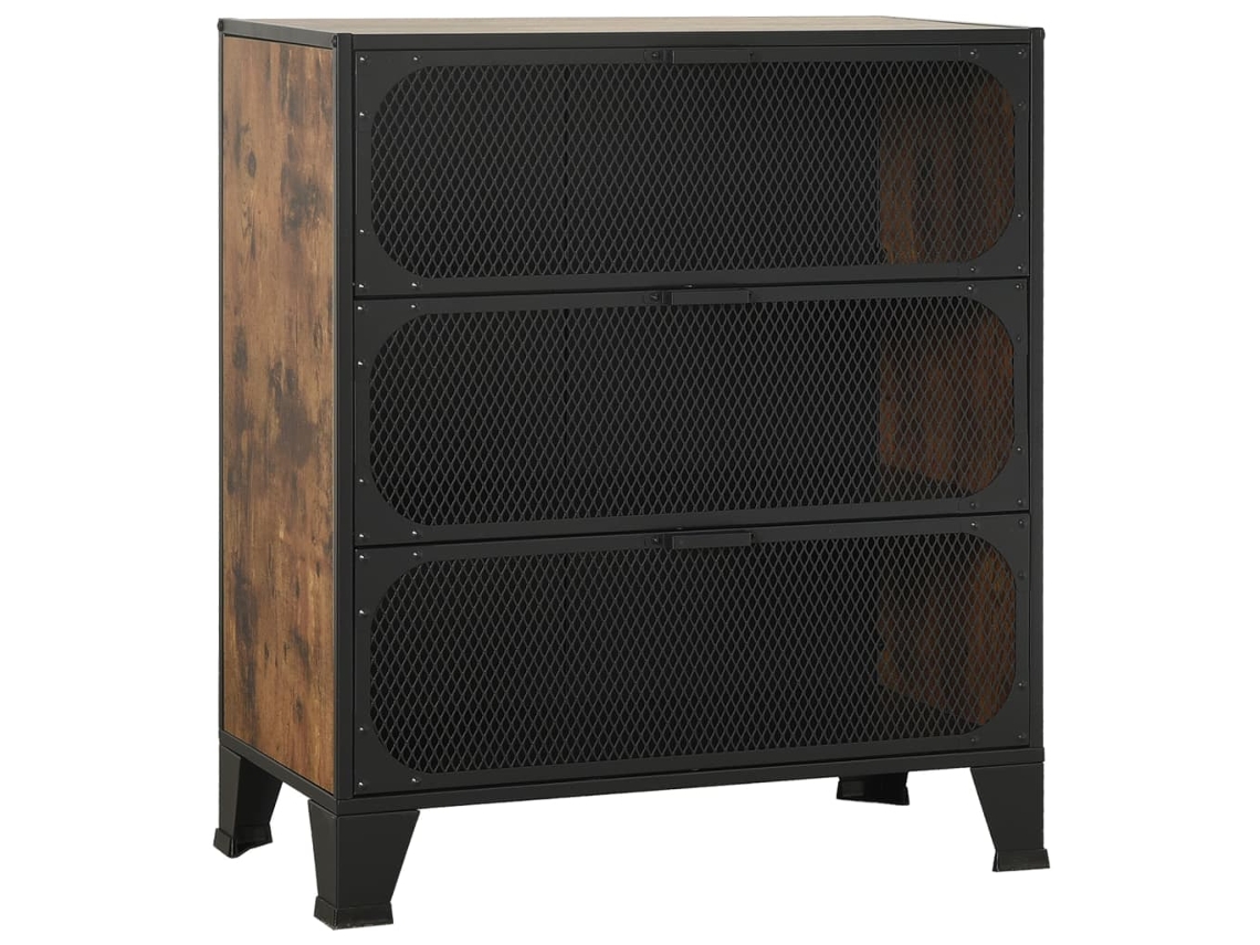 Storage Cabinet, Storage Cabinets Vidaxl Marrom Metal (n/a)