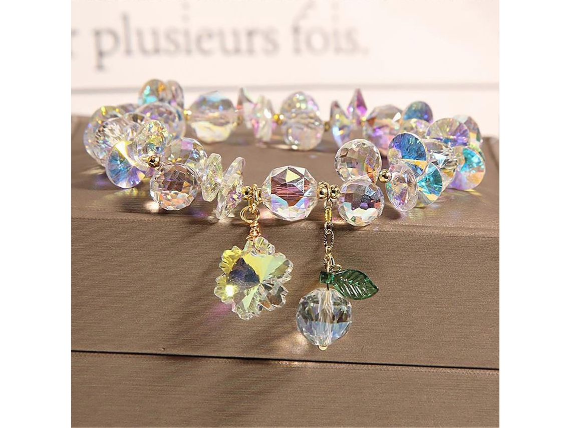 Pulseira Feminina Com Cristais Brilhantes, Resistente E Com Superfície Lisa. Nostalgia88