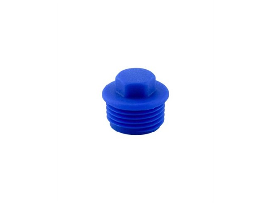 Plugue Macho Hexagonal 1/2 Azul, Abrisa. (pacote Com 50 Unidades)