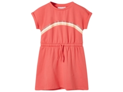 Vestido De Criança Com Cordão Cor Coral 128